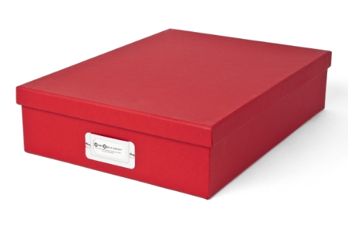 Bigso Oskar Document/Letter Thin Label Frame Box, Red