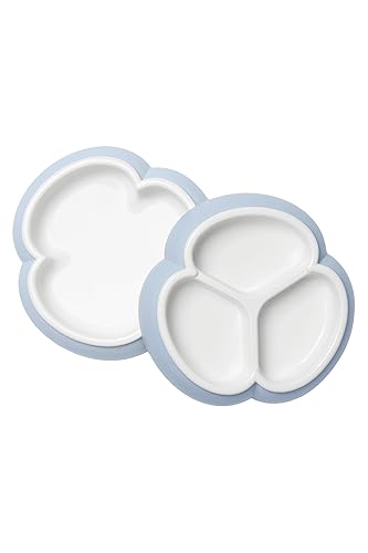 BabyBjörn Juego de platos para bebé, paquete de 2, color azul polvo