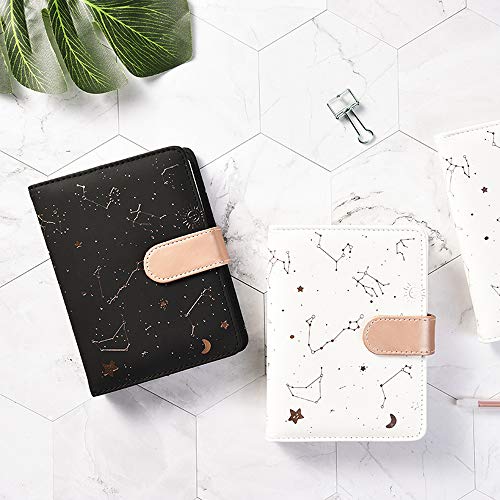 Bloc-notes en cuir PU blanc pour ordinateur portable et agenda journalier constellation compact - 7