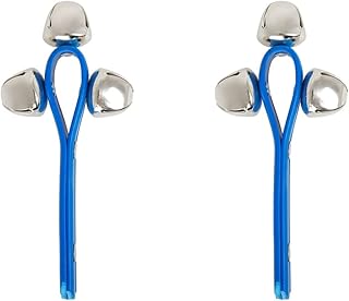 MILISTEN 2 Pcs Hand Sleigh Bells Jingle Stick Shaker Rattle Jingle Bells Rattle Jingle Bells Rhythm Toy Christmas Handle Bells
