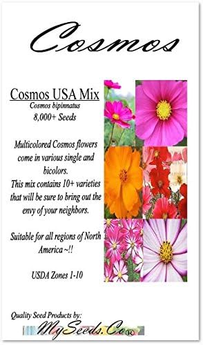 Miniatura 4 de Big Pack - Cosmos USA Mix (8,000+) Semillas de flores por MySeeds.Co (paquete grande - Cosmos Mix)