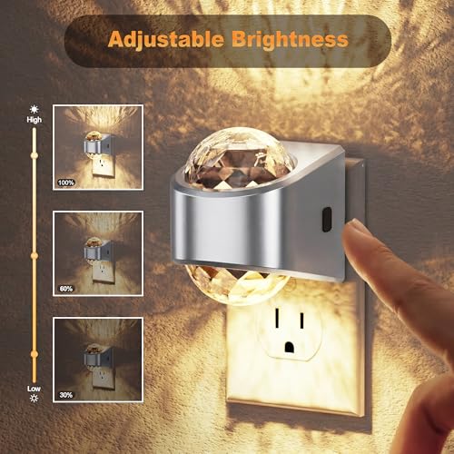 Image of JandCase Night Lights Plug into Wall, Star Projector Night Light with 3000K Soft White, Automatic Galaxy Nightlight Plug in with Light Sensor for Bathroom Hallway Room Decor