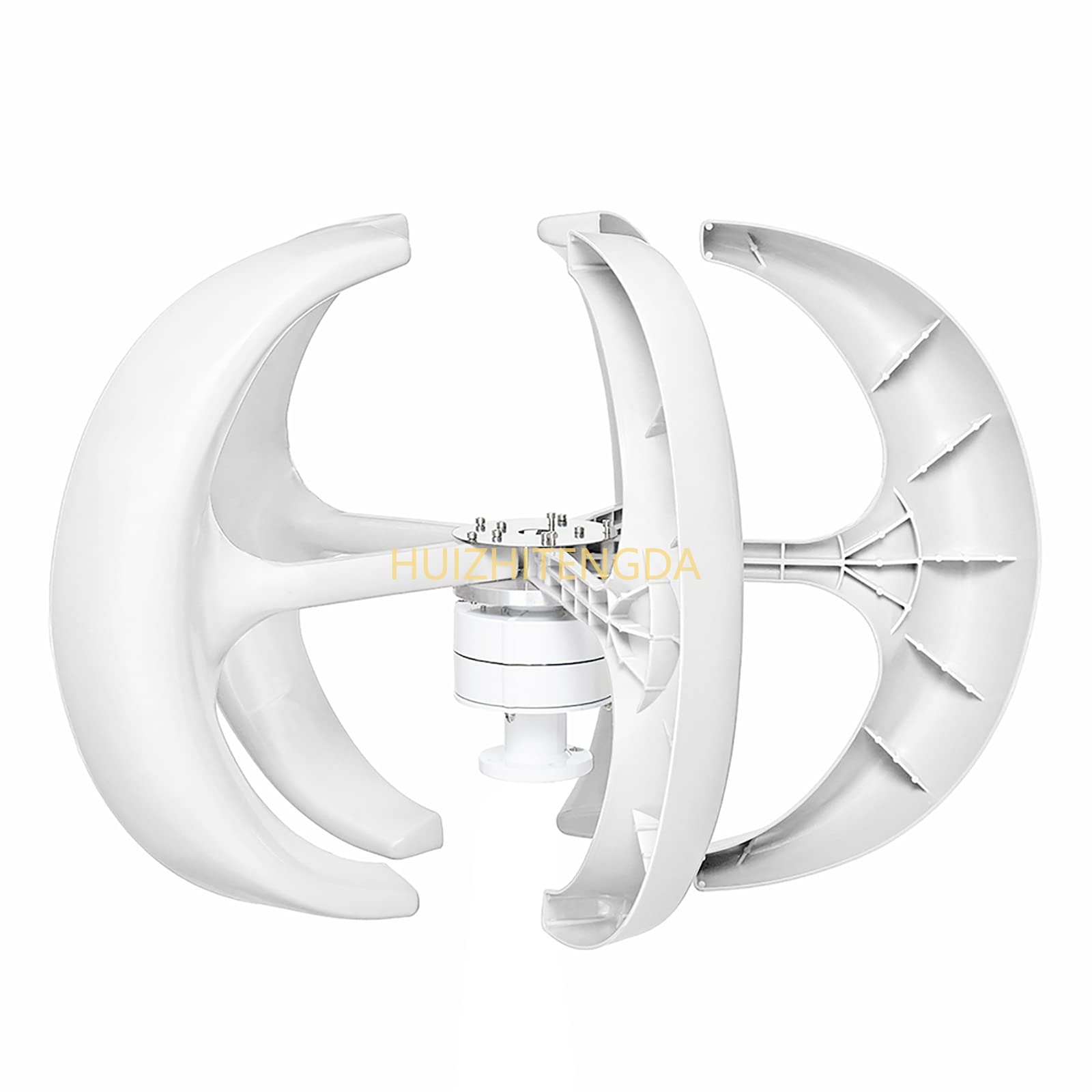 Kit Generador De Turbinas Eólicas, 5000W 12V 24V 48V Linterna Generador De Viento Kit 5 Cuchillas con Controlador Sin Ruido para El Hogar O Acampar (Blanco)