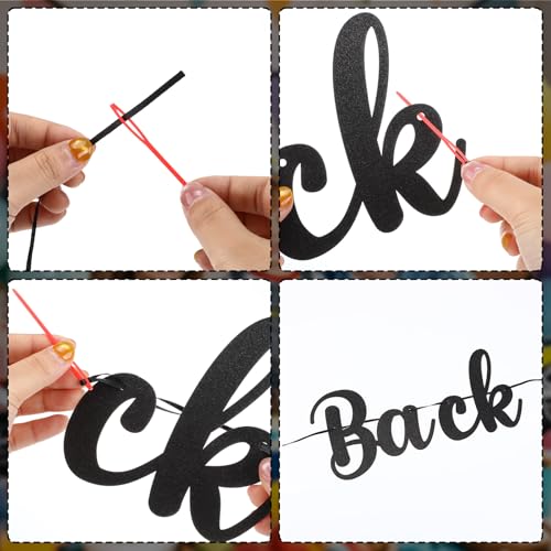 Image of Welcome Back To Work Decoration Banner So Glad You're Back To Work Banner and Hanging Swirls for Office Party Supplies