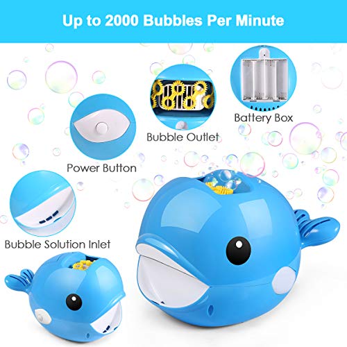 Fane Bubble Machine, Bubble Blower with Bubble Solution Included, Fun Bubbles Blowing Toys for Kids, Best Birthday Gift for Boys and Girls - Thumbnail 2