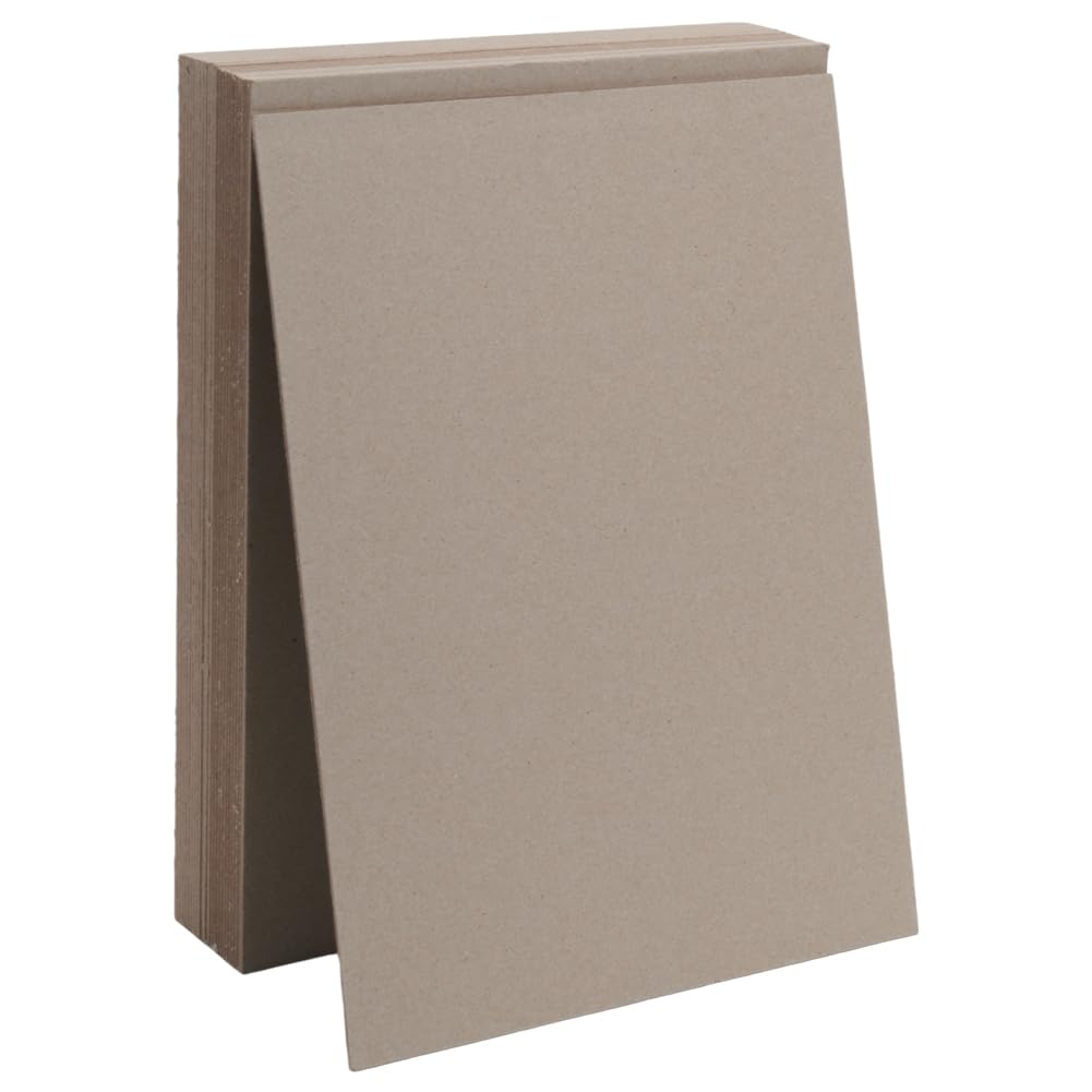 FINGERINSPIRE 24Pz Libro Board 80Pt 2mm Grigio Chiaro Binders Boards Spessore Binders Board Truciolare Rettangolo Kraft Papers Chip Boards Forniture di Rilegatura per Rilegatura del Libro (286X210mm)