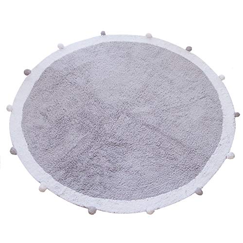 100% Cotton Kids Round Ball Rug 4ft for Boys and Girls Mojesse,Very Soft