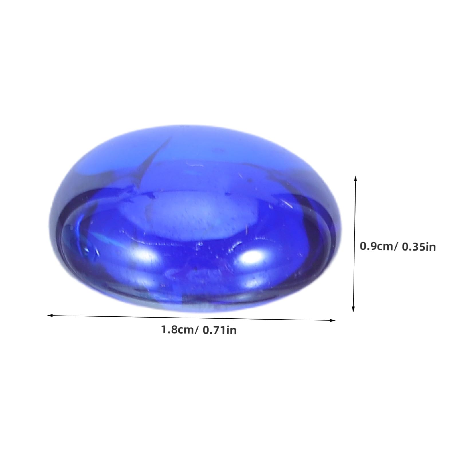 STOBAZA Blaue Glassteine Flach und Rund als Dekoration für Vasen und Aquarien Glatte Farbige Glasperlen für Garten und Blumentöpfe