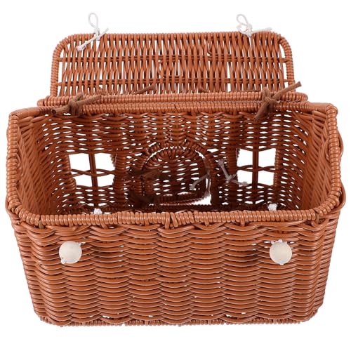 Cabas panier fourre-tout en rotin tressé main pour femme élégante