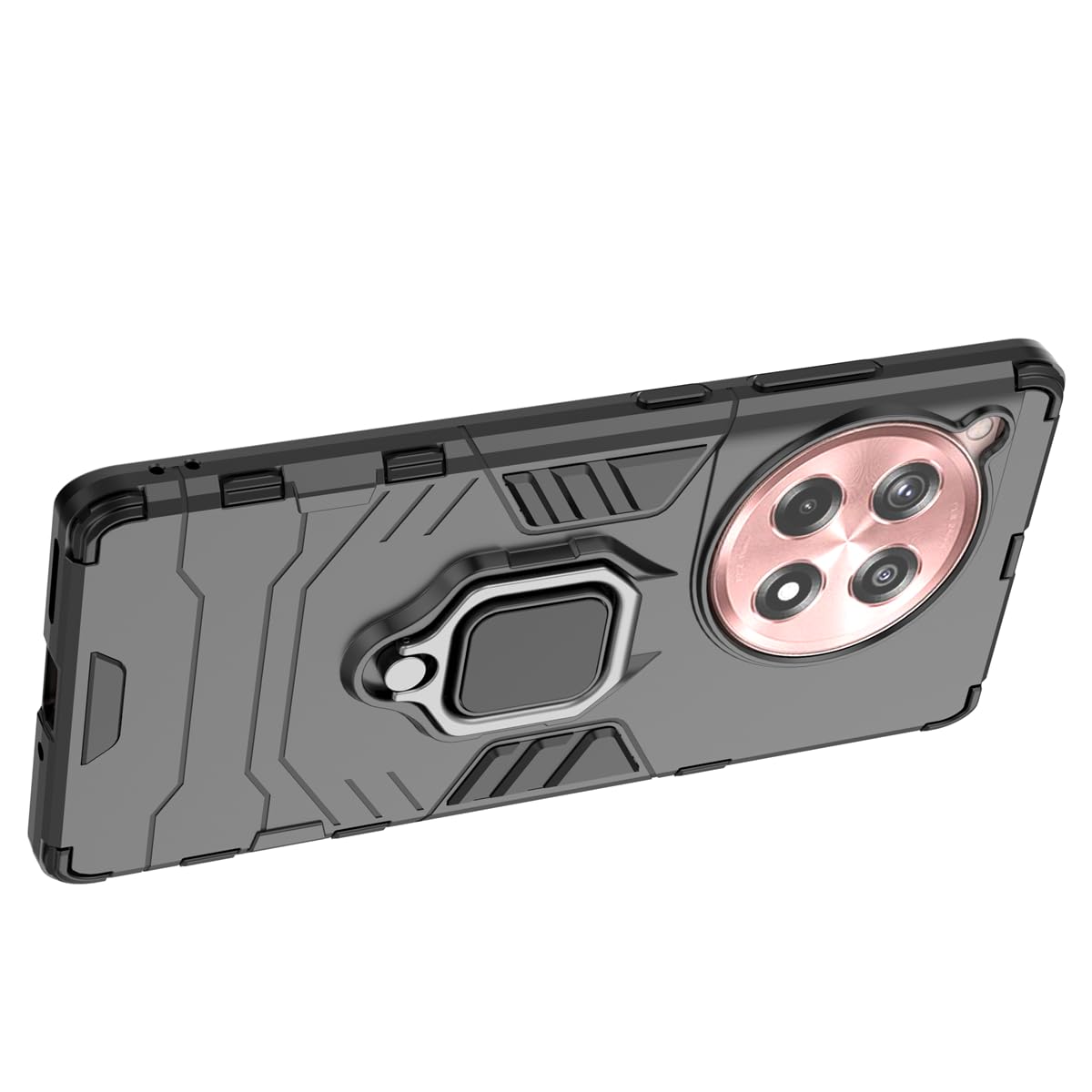 EasyShow Custodia Rugged Armor per Realme 11 5G Cover Posteriore con 360 Gradi Ring Kickstand Antiurto Protezione Rigida Case per Realme 11 5G-Blu