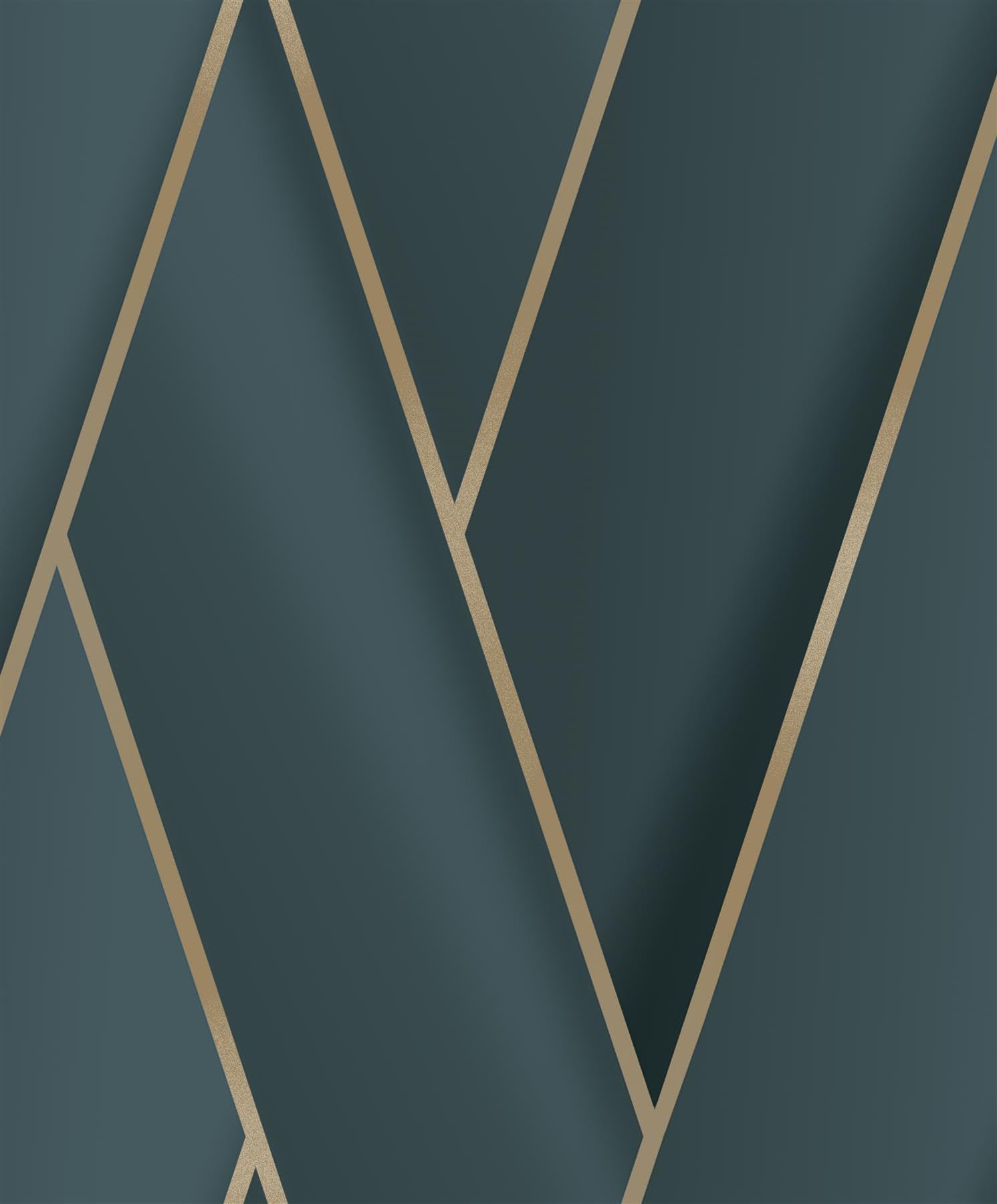 K Collection Debona Armando Herringbone Geometric Metallic Vinyl Wallpaper Green 2122