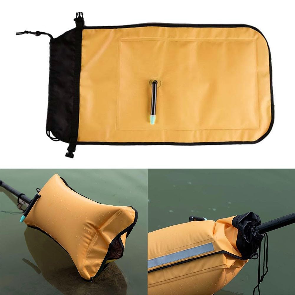 DAZZLEEX Kayak Paddle Board gonfiabile galleggiante bag, design doppio airbag con fibbia a sgancio rapido con striscia riflettente per stabilizzare kayak e tavole gonfiabili