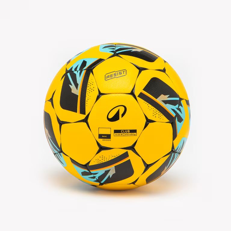 Image of Kipsta Polyurethane Premium Size 5 Approved Basic Football Club Hybrid Professional Match Ball (Yellow)