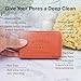 Barrel & Oak Exfoliating Bar Soap for Men, Red Clay & Walnut Shell Powder Scrub with Essential Oils, Deep Cleansing Vegan Body Soap, SLS Free Grooming Bar, 6 oz, Bourbon Cedar