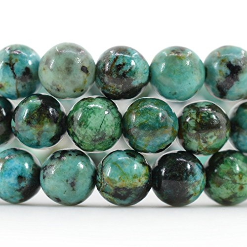 Justinstones Natural African Turquoise Gemstone 6Mm Round Beads Stretch Bracelet 6.5 Inch #TOP1