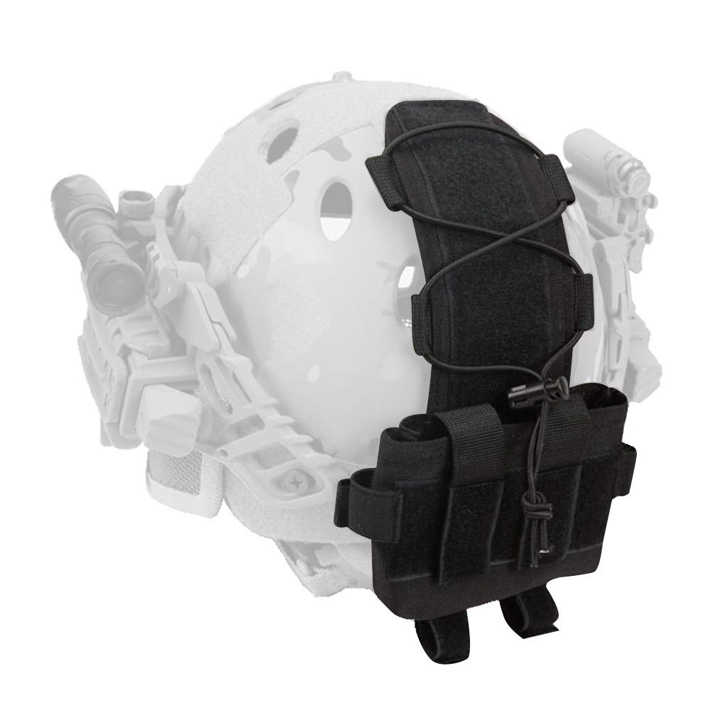 DONGKER Helmet Battery Pouch, Helmet Battery Box Counterweight Pouch 600D Nylon Helmet Balance Weight Bag for Shooting Cycling Hiking Camping
