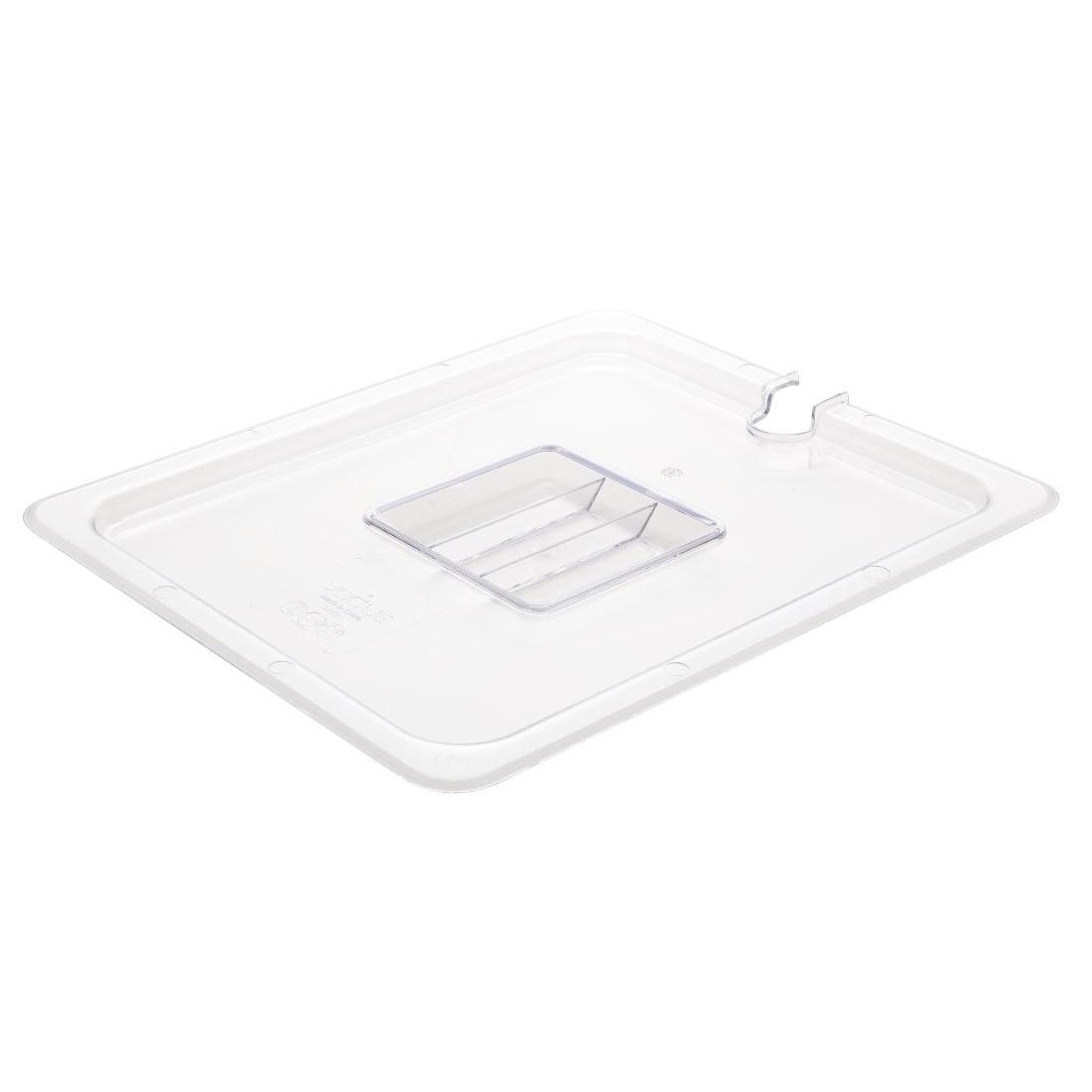 Vogue Clear Polycarbonate 1/2 Gastronorm Lid Notched