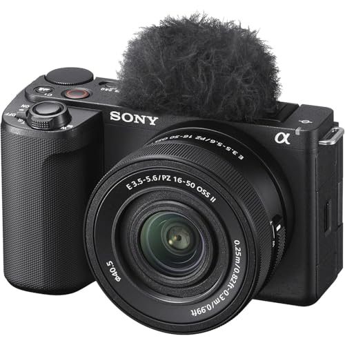 Image of Sony Alpha ZVE10 II - APS-C Interchangeable Lens Mirrorless Content Creators' Camera - Black - with Lens (Value Bundle)