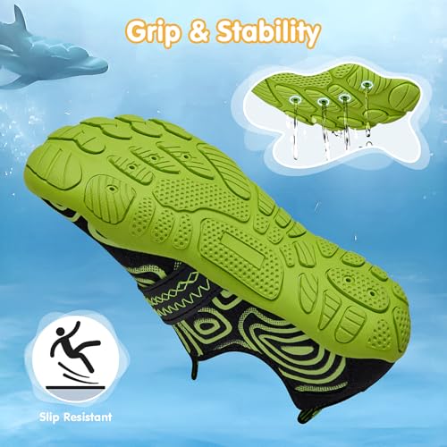 Image of ATHMILE Kids Water Shoes Boys Girls Water Shoes Quick Dry Barefoot Beach Sports Swim Pool Summer Shoes(Little Kid /Big Kid)