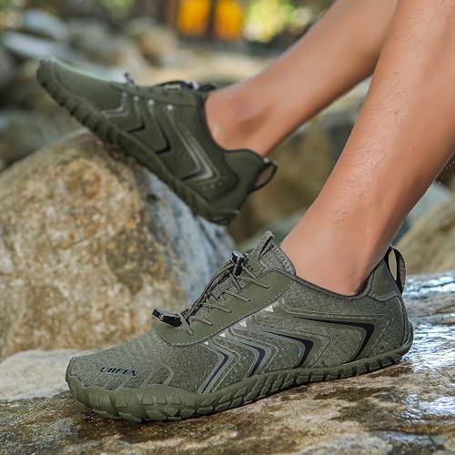 Image of UBFEN Water Shoes for Men Women Quick Dry Swim Aqua Socks | Lightweight Barefoot-style Fit, Rubber Sole, Hiking, Fishing, Kayaking, Beach, Pool, Boating, Diving And Water-to-land Wear