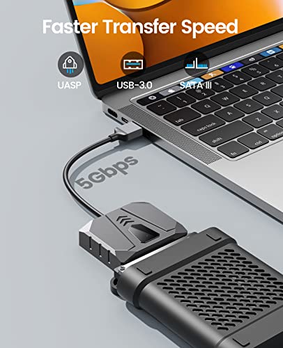 Image of ORICO SATA to USB3.0 Cable, Hard Drive Adapter Converter for 2.5 Inch SSD & HDD Data Transfer, Support UASP(S2-3A-05)
