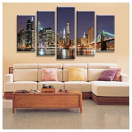 Cuadro Bridge Artwork Custom Xxl Impresiones En Lienzo 5 Piezas Cuadro Moderno En Lienzo Decoración Para El Arte De La Pared Del Hogar Hd Impreso Mural Enmarcado