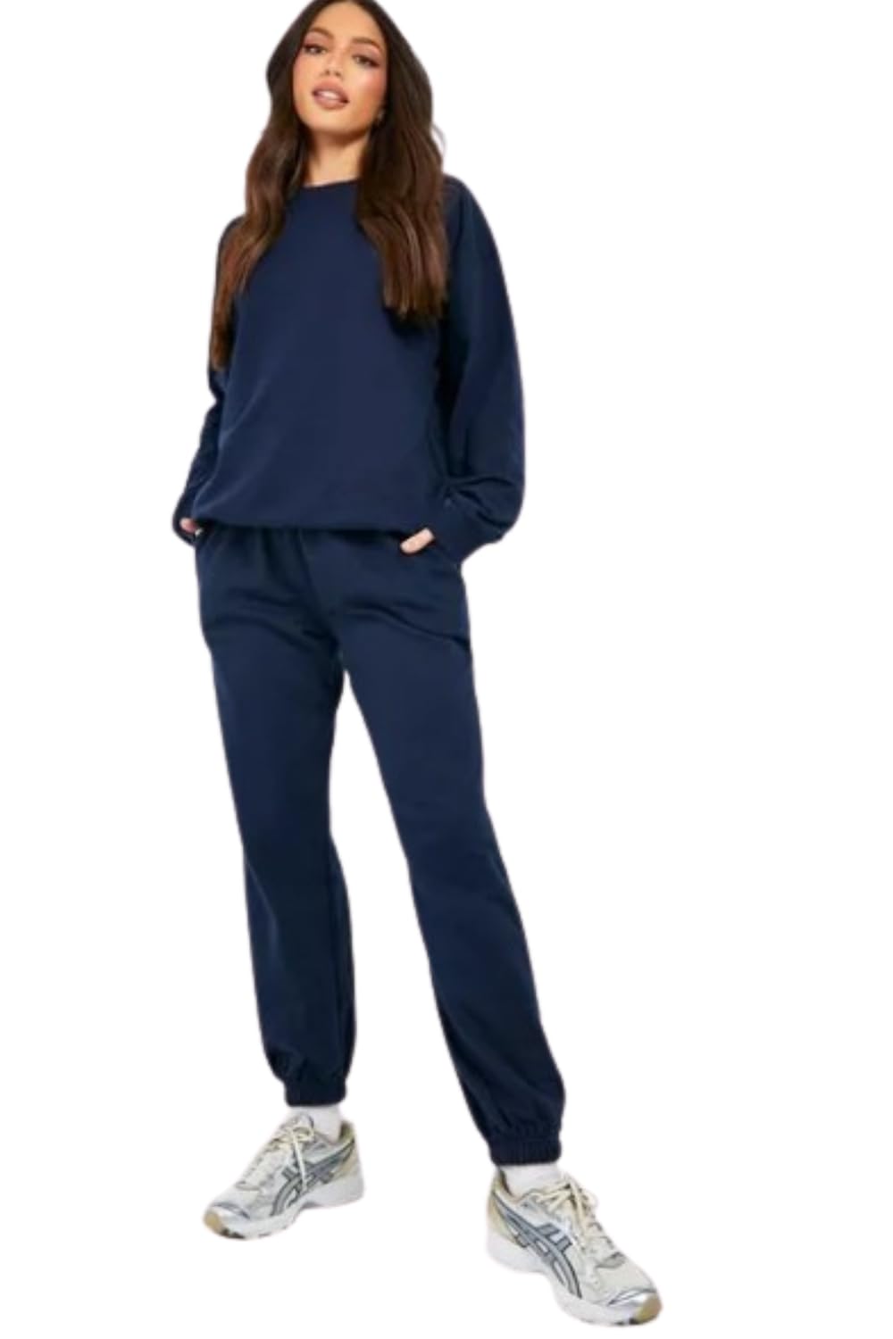 Women's Tracksuit, Available UK Sizes 8-16, Fleece, Oversized Fit, Machine Washable, Multicolour (UK, Numeric, 12, Regular, Regular, Navy)