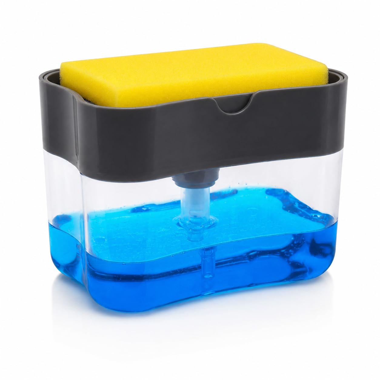 2-in-1 Liquid Kitchen Soap Dispenser with Sponge Holder |Include Free Sponge Scrubber-image-49