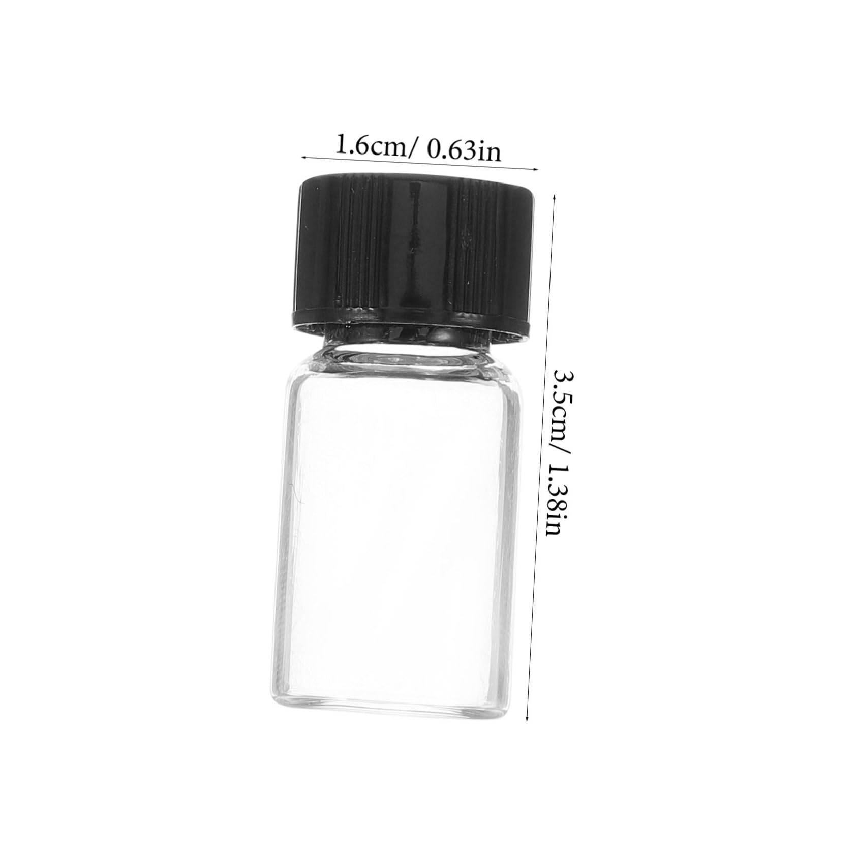Unomor 10 Small Glass Vials Screw Caps Leakproof Mini Bottles Lids for Cosmetics Essential Oils Storage
