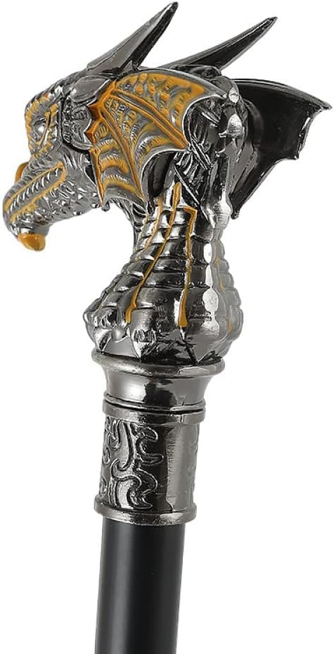 Bâton de marche canne avec hauteur réglable style dragon chic