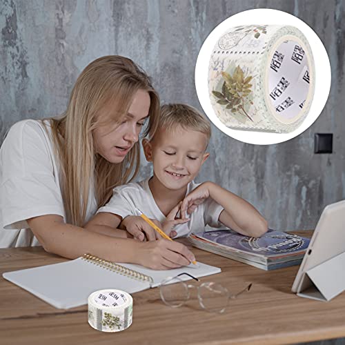 EXCEART 1 Rolo Selo Do Vintage Retro Decorativo Fita Washi Decalques de Papel Scrapbook Jornal Diári