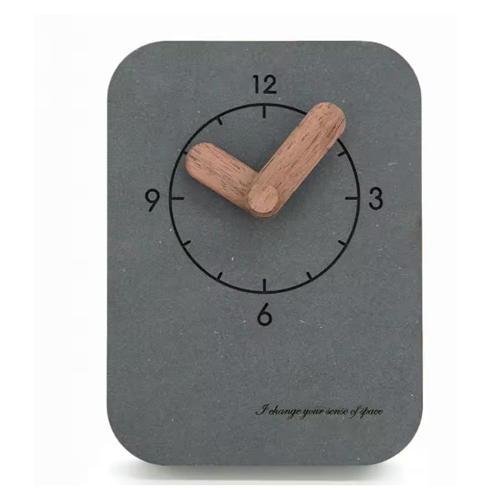 UDSKNV[KSL Clock Table Decoration for Bedroom for Student Bedroom Silent Bedside Clock Living Room Decoration- American Style Minimalist Design