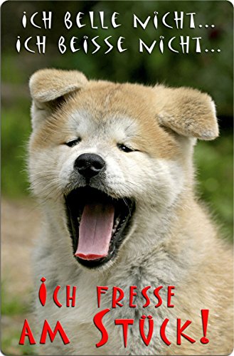 Preisvergleich Produktbild +++ AKITA INU - Metall WARNSCHILD Schild Hundeschild Sign - AKI 07 T11