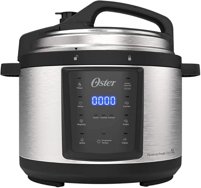 Panela de pressão assobiando: É normal ou um sinal de perigo? 5 Panela de Pressão Elétrica Oster, Digital, 5L