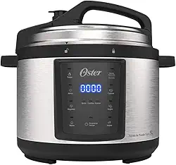 Panela de Pressão Elétrica Oster, Digital, 5L, 220V, Inox/Preta, 900W, OPAN920