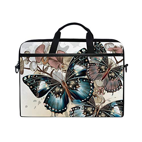 Funda para portátil de 14 pulgadas diseño mariposas para estudiantes universitarios y oficina