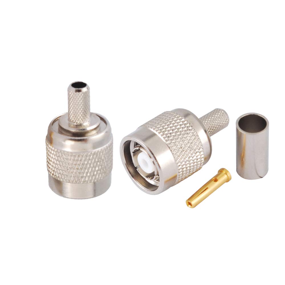 Amazon.com: HUA RedYutou RP-TNC Male Plug Crimp for 50 Ohm RG58 RG142  lmr195 rg400 Cable 5 Pack : Electronics