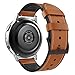 MoKo Cinturino Compatibile con Galaxy Watch 4/4 Classic/3 41mm/Galaxy Watch Active 1/2/Garmin Vivoactive 3/GTS/GTS 2/2 Mini/Bip, 20mm Braccialetto di Ricambio Ibrido in Pelle e Silicone - Arancione