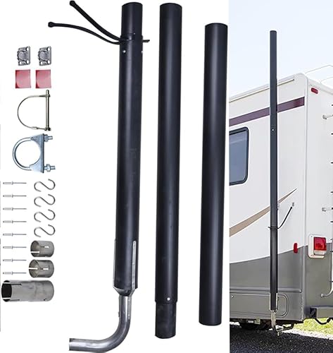 SONTIAN 44461 RV Generator Exhaust Venting System part compatible with Most RV Exhaust Systems compatible with RV generator exhaust Extension kit 136inch#noise reduction and anechoic