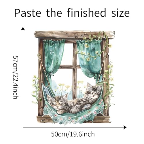 BooDecal 19.6 x 22.4 inches Vinilo Decorativo de Gatos miniatura 2