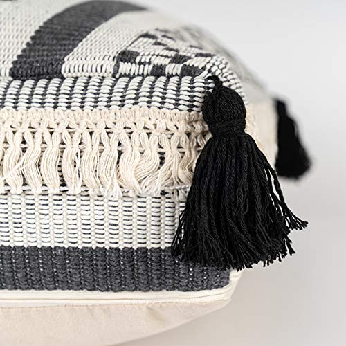image for YISSEN RISEON Boho Hand Woven Contemporary Boho Cotton Linen Fabric