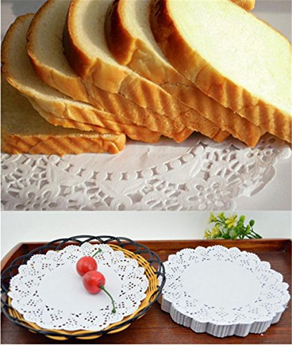 DECORA 12.5 Inch Round White Paper Lace Doilies for Wedding Table Decorations 100pcs