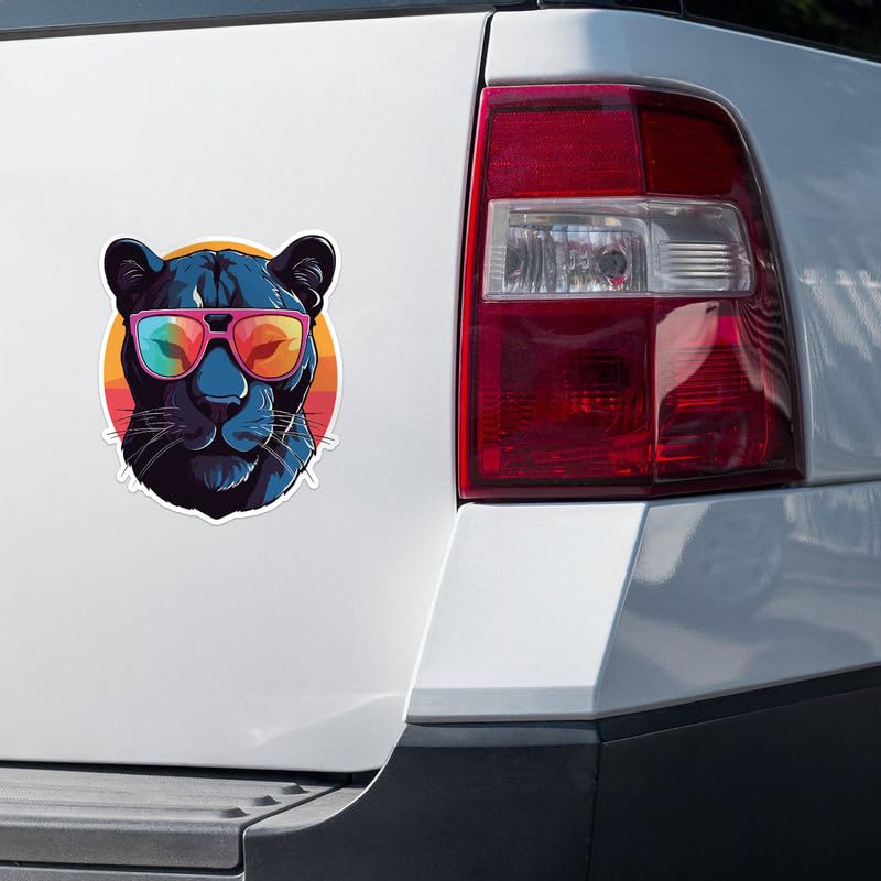 Generic Cool Panther Sticker - Vinyl Waterproof Decal for Car, Laptop, Wall, Window, Door, Water Bottle, Bumper Sticker Size - 3'' Longer Side