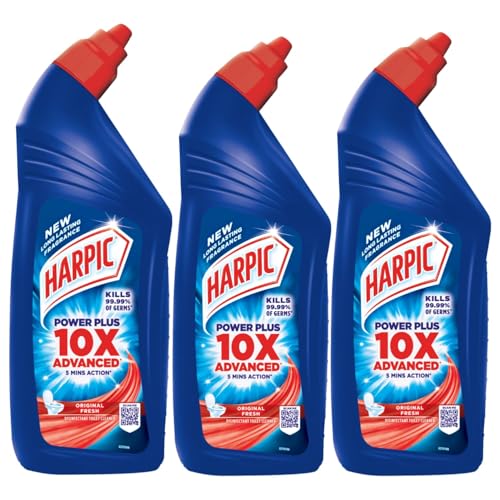 Image of Harpic 1 Litre - Original, Disinfectant Toilet Cleaner Liquid | Suitable for Toilet Bowls (Pack of 3)