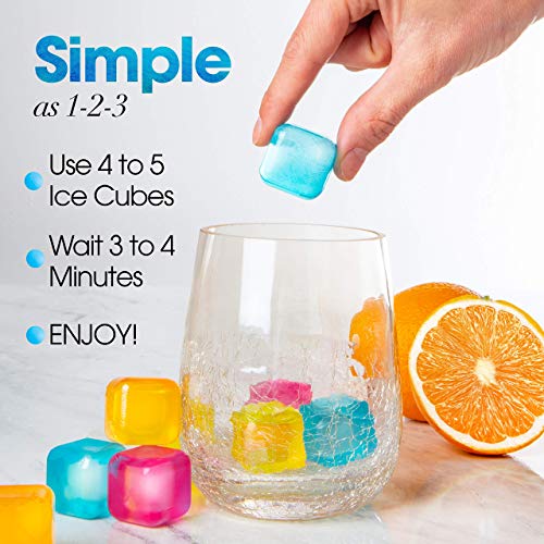 Reusable Ice Cubes For Drinks - Chills Drinks Without Diluting Them - Made From Bpa Free Plastic - Refreezable, Washable, Quick And Easy To Use - Pack Of 30 With Storage Container By Efiwasi #TOP4