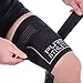 Pure Athlete Thigh Compression Sleeve – Adjustable Straps Quad Wrap Support Brace, Hamstring Upper Leg (1 Sleeve - Black, Small)