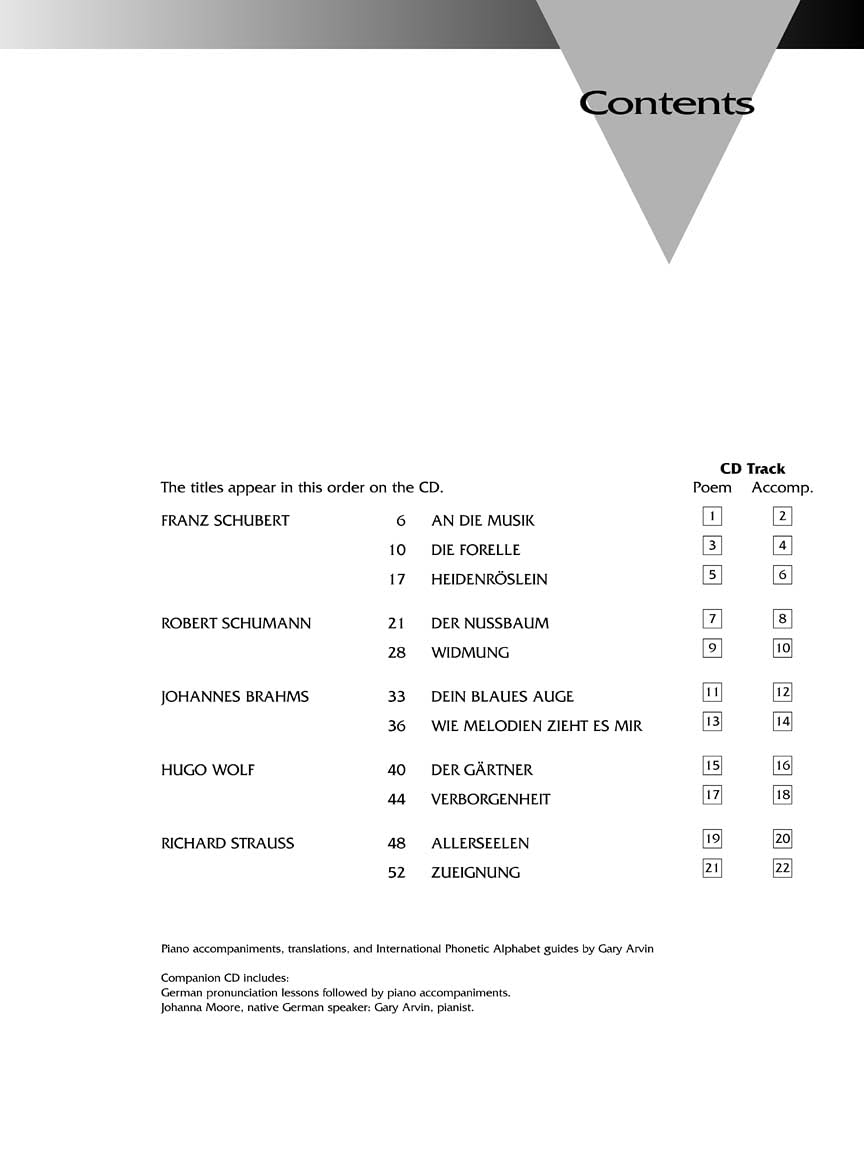 Favorite German Art Songs - Volume 1 Book/Online Audio - Image 3