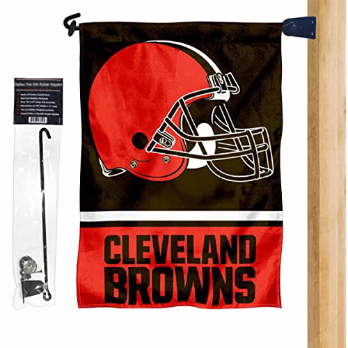 Support poteau de drapeau de jardin WinCraft Browns contre le vent extérieur