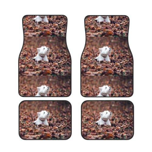 Alfombrillas de coche Westie juego de 4 alfombrillas antideslizantes para vehículos de neopreno