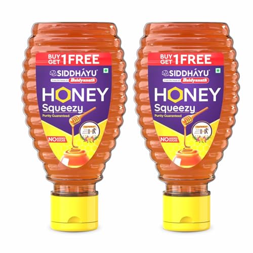 Baidyanath Asli Ayurved Honey Squeezy Pack 800g (400 gm x2, Pack of 2) | Pure & Natural | Immunity Booster, Cough & Cold Relief | No Sugar Adulteration